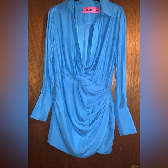 Gauge81 Turquoise Naha Silk Dress - Picture 3 of 5